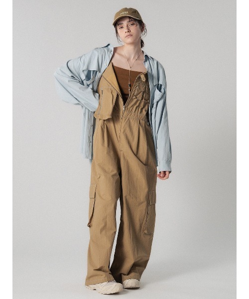ELCHELE(エルチェレ)の「UTILITY OVER SHIRT(シャツ/ブラウス・レディース・ホワイト/ネイビー/ライトブルー・FREE)」の8枚目の写真