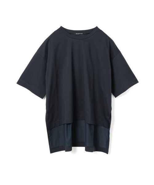 mizuiroind(ミズイロインド)の「mizuiro ind サイドスリットワイドチュニックTシャツ(Tシャツ/カットソー・レディース・ブラック/チャコールグレー/ネイビー/ベージュ/オフホワイト/ブルー・FREE)」の5枚目の写真