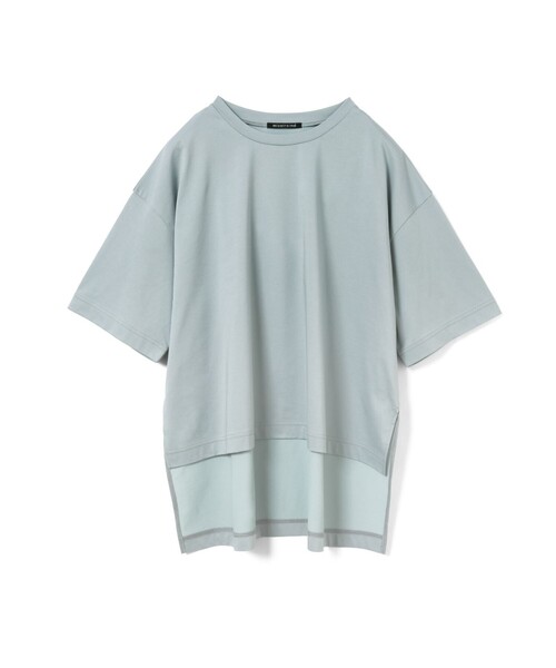 mizuiroind(ミズイロインド)の「mizuiro ind サイドスリットワイドチュニックTシャツ(Tシャツ/カットソー・レディース・ブラック/チャコールグレー/ネイビー/ベージュ/オフホワイト/ブルー・FREE)」の6枚目の写真