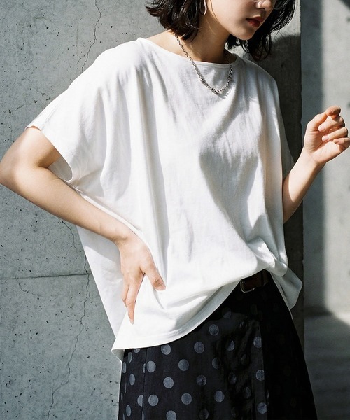 antiqua(アンティカ)の「綿100 汗ジミ防止 半袖 Tシャツ(Tシャツ/カットソー・レディース・ホワイト/グレー系その他2/ネイビー/杢グレー/ブラック/ブラウン系その他/ブラウン系その他2/ブルー系その他/グレー系その他/ホワイト系その他/ブラック系その他/グレー系その他3・ONESIZE)」の15枚目の写真