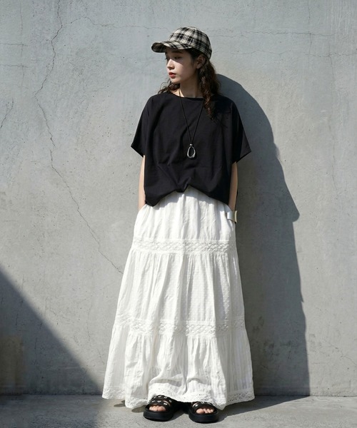 antiqua(アンティカ)の「綿100 汗ジミ防止 半袖 Tシャツ(Tシャツ/カットソー・レディース・ホワイト/グレー系その他2/ネイビー/杢グレー/ブラック/ブラウン系その他/ブラウン系その他2/ブルー系その他/グレー系その他/ホワイト系その他/ブラック系その他/グレー系その他3・ONESIZE)」の19枚目の写真
