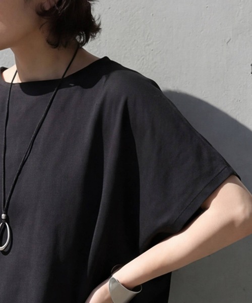 antiqua(アンティカ)の「綿100 汗ジミ防止 半袖 Tシャツ(Tシャツ/カットソー・レディース・ホワイト/グレー系その他2/ネイビー/杢グレー/ブラック/ブラウン系その他/ブラウン系その他2/ブルー系その他/グレー系その他/ホワイト系その他/ブラック系その他/グレー系その他3・ONESIZE)」の22枚目の写真