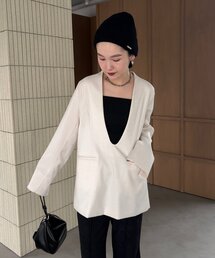 CAPRICIEUX LE'MAGE | 【tani企画】深Vネックジャケットプルオーバー(その他アウター)