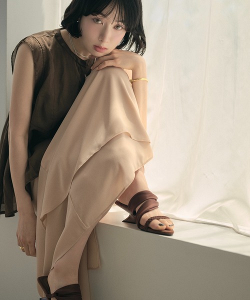 LAULEN(ローレン)の「double hem side slit long skirt /ダブルヘムサイドスリットロングスカート(スカート・レディース・アイボリー/ブラック/ピンク・FREE)」の22枚目の写真
