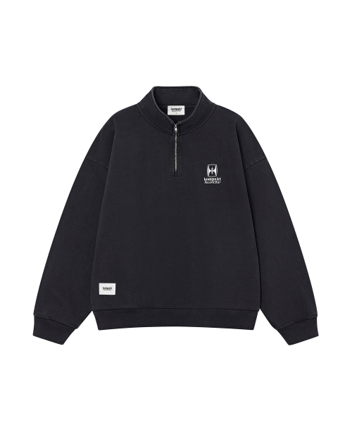 Kompakt Record Bar(コンパクトレコードバー)の「KRB Washed Embroidered Half Zip-up - Charcoal(その他トップス・メンズ・その他・MEDIUM/LARGE/X-LARGE)」の1枚目の写真
