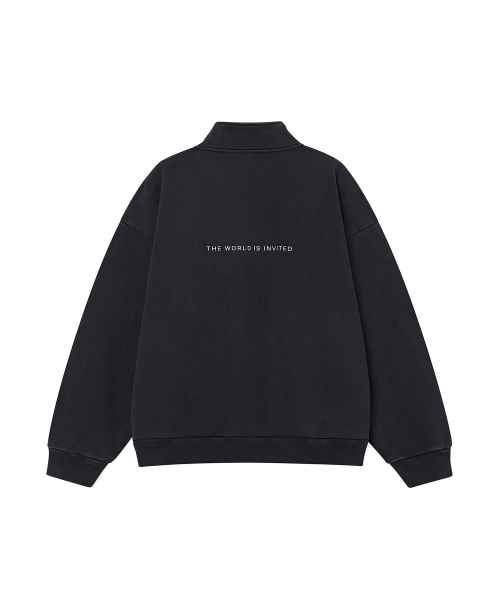 Kompakt Record Bar(コンパクトレコードバー)の「KRB Washed Embroidered Half Zip-up - Charcoal(その他トップス・メンズ・その他・MEDIUM/LARGE/X-LARGE)」の2枚目の写真