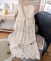 ＆soiree（アンドソワレ）の「クロシェ編みロングベスト（ベスト）」