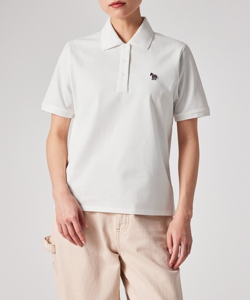 PS Paul Smith(ピーエスポールスミス)の「【オンラインショップ限定】ウィメンズ ゼブラ ワンポイント ポロシャツ / 165407 EC224V(ポロシャツ・レディース・オフホワイト/ネイビー・SMALL/MEDIUM/LARGE/2L)」の7枚目の写真
