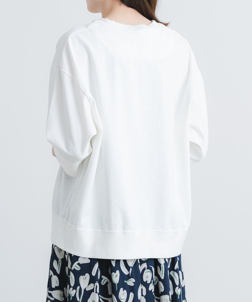 quadro(クオドロ)の「シェルタリングドライオックス6分袖クルーネックプルオーバー(Tシャツ/カットソー・レディース・ブラック/グレイッシュベージュ/ホワイト・FREE)」の10枚目の写真