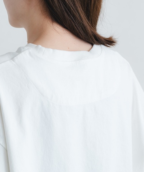 quadro(クオドロ)の「シェルタリングドライオックス6分袖クルーネックプルオーバー(Tシャツ/カットソー・レディース・ブラック/グレイッシュベージュ/ホワイト・FREE)」の8枚目の写真