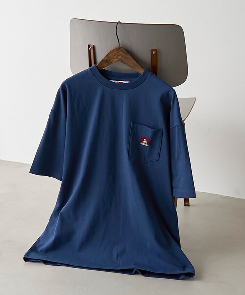 BEN DAVIS（ベンデイビス）の「BEN DAVIS（ベンデイビス）ワンポイント刺繍Tシャツ（Tシャツ/カットソー・メンズ・ブラック/ホワイト/ネイビー・S/M/L/XL）」の3枚目の写真