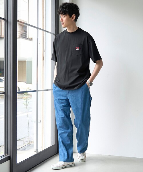 BEN DAVIS（ベンデイビス）の「BEN DAVIS（ベンデイビス）ワンポイント刺繍Tシャツ（Tシャツ/カットソー・メンズ・ブラック/ホワイト/ネイビー・S/M/L/XL）」の12枚目の写真