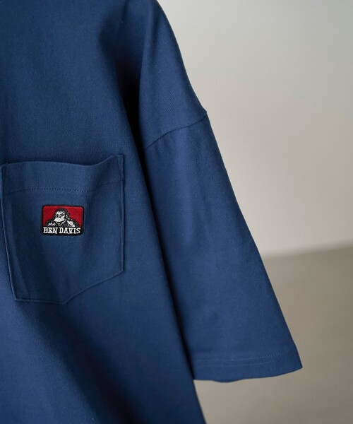 BEN DAVIS（ベンデイビス）の「BEN DAVIS（ベンデイビス）ワンポイント刺繍Tシャツ（Tシャツ/カットソー・メンズ・ブラック/ホワイト/ネイビー・S/M/L/XL）」の18枚目の写真