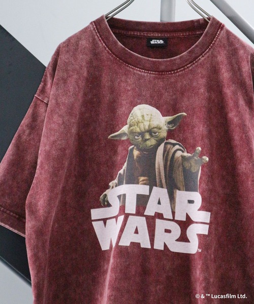 STAR WARS（スターウォーズ）の「【STAR WARS/スター・ウォーズ】ピグメント加工プリントTシャツ（Tシャツ/カットソー・レディース・ホワイト系その他/ブラック系その他/レッド系その他・LARGE/MEDIUM）」の10枚目の写真