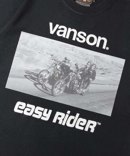 VANSON（ヴァンソン）の「VANSON×EAZY RIDER 天竺SSTEE-2601（Tシャツ/カットソー・メンズ・ブラック/ホワイト・L/XL/M）」の8枚目の写真