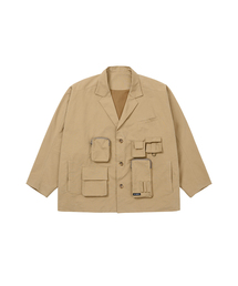 Multi Pocket Batwing Jacket [BEIGE]