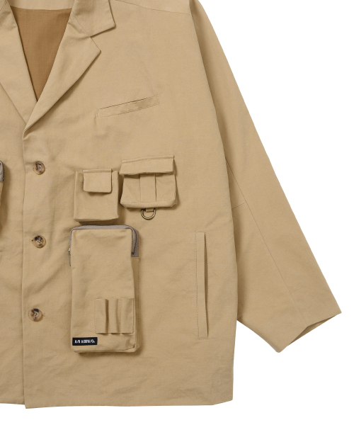AJOBYAJO（アジョバイアジョ）の「Multi Pocket Batwing Jacket [BEIGE]（テーラードジャケット・メンズ・その他・FREE）」の6枚目の写真