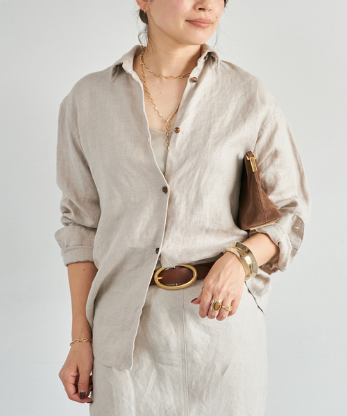 MAISON BOINET（メゾンボワネ）の「*【MAISON BOINET/メゾンボアネ】 BIG BUCKLE BELT（ベルト・レディース・ブラウン・80/85）」の3枚目の写真