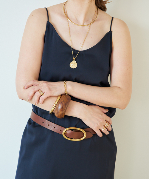 MAISON BOINET（メゾンボワネ）の「*【MAISON BOINET/メゾンボアネ】 BIG BUCKLE BELT（ベルト・レディース・ブラウン・80/85）」の6枚目の写真