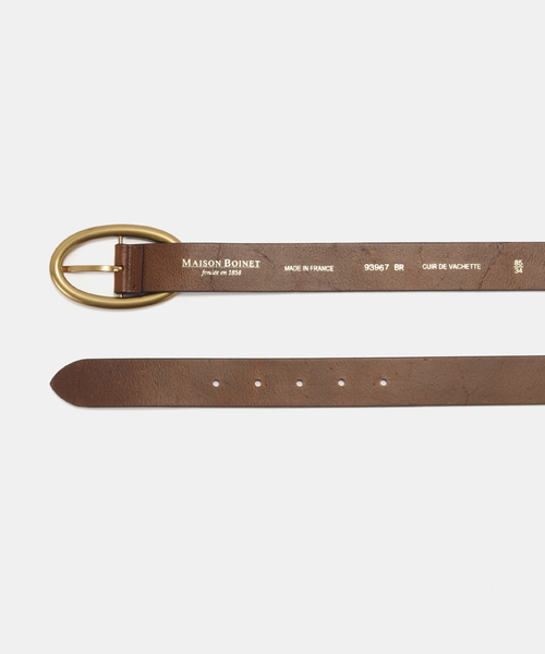 MAISON BOINET（メゾンボワネ）の「*【MAISON BOINET/メゾンボアネ】 BIG BUCKLE BELT（ベルト・レディース・ブラウン・80/85）」の10枚目の写真