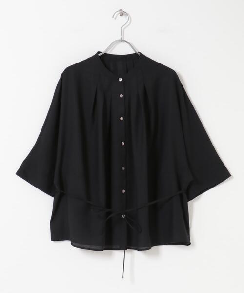 URBAN RESEARCH ROSSO WOMEN(アーバンリサーチ ロッソ)の「『WEB/一部店舗限定』リネン混ドルマンタックブラウス(シャツ/ブラウス・レディース・ブルー系その他/ブラック/オフホワイト・FREE)」の15枚目の写真