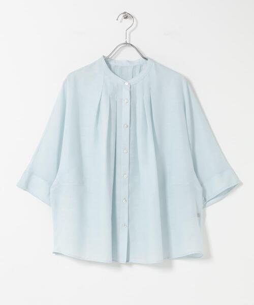 URBAN RESEARCH ROSSO WOMEN(アーバンリサーチ ロッソ)の「『WEB/一部店舗限定』リネン混ドルマンタックブラウス(シャツ/ブラウス・レディース・ブルー系その他/ブラック/オフホワイト・FREE)」の5枚目の写真