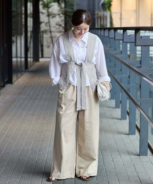 IENA(イエナ)の「《追加》enrica/エンリカ レースガラKNIT ニット KNIT 225(ニット/セーター・レディース・グレー/ブラック・FREE)」の6枚目の写真