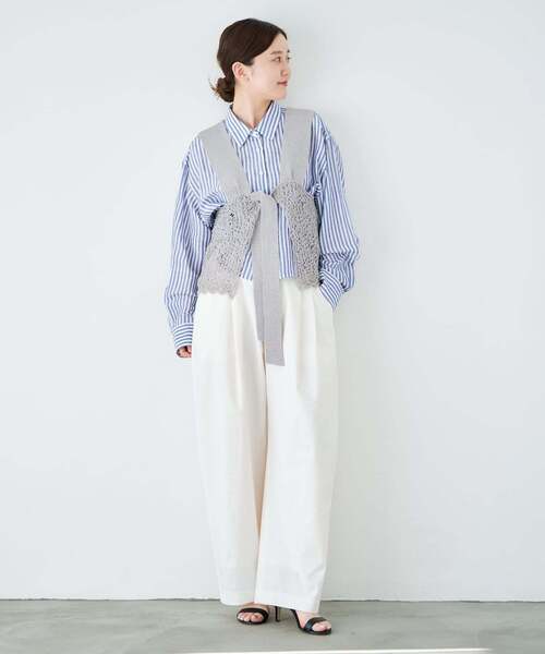 IENA(イエナ)の「《追加》enrica/エンリカ レースガラKNIT ニット KNIT 225(ニット/セーター・レディース・グレー/ブラック・FREE)」の8枚目の写真