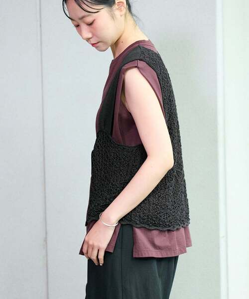 IENA(イエナ)の「《追加》enrica/エンリカ レースガラKNIT ニット KNIT 225(ニット/セーター・レディース・グレー/ブラック・FREE)」の12枚目の写真