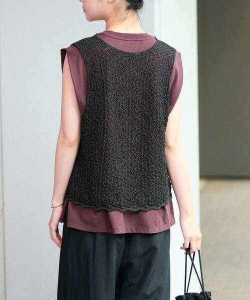 IENA(イエナ)の「《追加》enrica/エンリカ レースガラKNIT ニット KNIT 225(ニット/セーター・レディース・グレー/ブラック・FREE)」の13枚目の写真