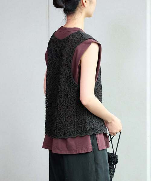 IENA(イエナ)の「《追加》enrica/エンリカ レースガラKNIT ニット KNIT 225(ニット/セーター・レディース・グレー/ブラック・FREE)」の14枚目の写真