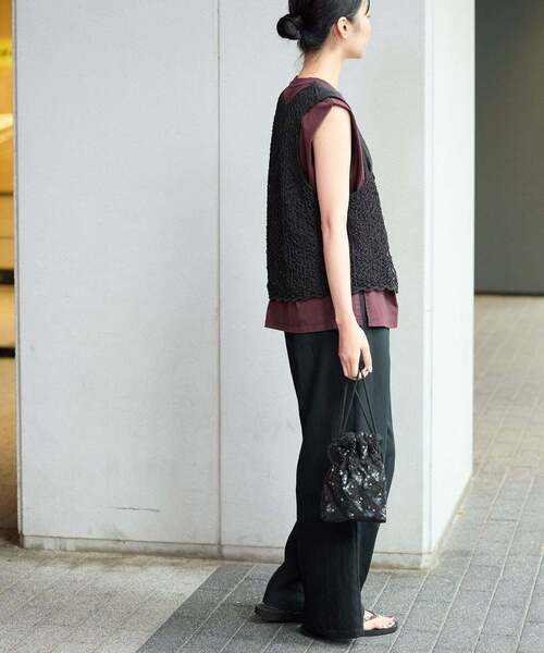 IENA(イエナ)の「《追加》enrica/エンリカ レースガラKNIT ニット KNIT 225(ニット/セーター・レディース・グレー/ブラック・FREE)」の16枚目の写真