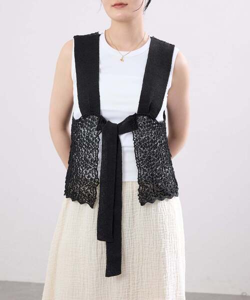 IENA(イエナ)の「《追加》enrica/エンリカ レースガラKNIT ニット KNIT 225(ニット/セーター・レディース・グレー/ブラック・FREE)」の18枚目の写真