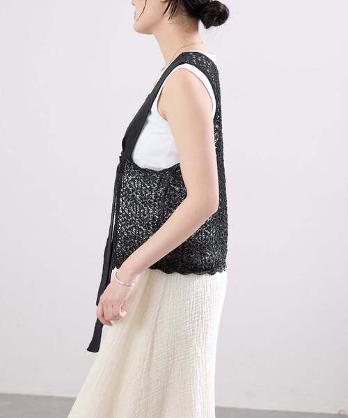 IENA(イエナ)の「《追加》enrica/エンリカ レースガラKNIT ニット KNIT 225(ニット/セーター・レディース・グレー/ブラック・FREE)」の19枚目の写真