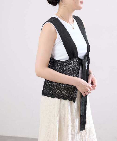 IENA(イエナ)の「《追加》enrica/エンリカ レースガラKNIT ニット KNIT 225(ニット/セーター・レディース・グレー/ブラック・FREE)」の21枚目の写真