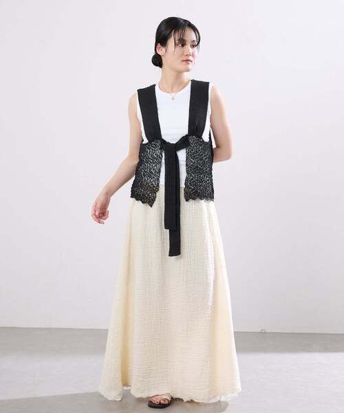 IENA(イエナ)の「《追加》enrica/エンリカ レースガラKNIT ニット KNIT 225(ニット/セーター・レディース・グレー/ブラック・FREE)」の22枚目の写真
