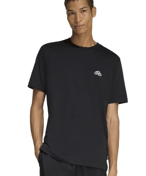 adidas(アディダス)の「アディダス adidas サマー スライド トリム グラフィック Tシャツ(Tシャツ/カットソー・メンズ・ホワイト/ブラック・S/M/L/LL/3L)」の2枚目の写真