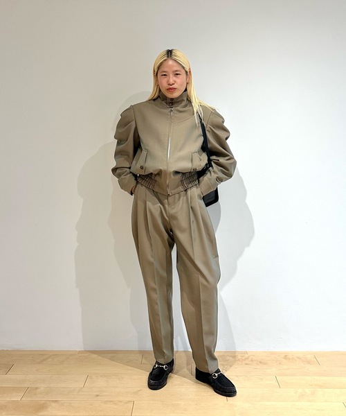 HOLIDAY(ホリデイ)の「WOOL TWILL PUFF BLOUSON ウールツイルパフブルゾン(ブルゾン・レディース・カーキ・ONE SIZE)」の3枚目の写真