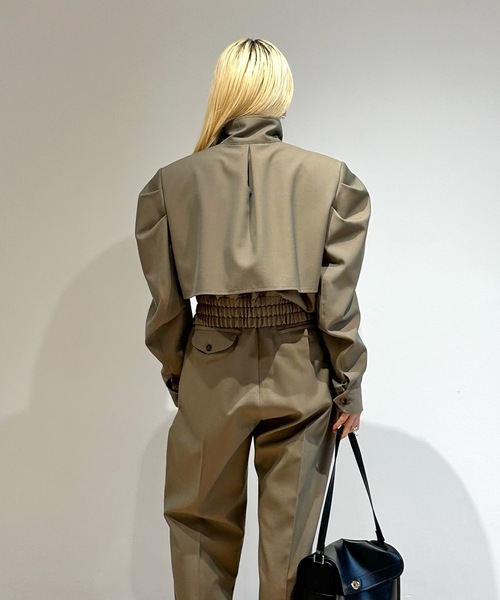 HOLIDAY(ホリデイ)の「WOOL TWILL PUFF BLOUSON ウールツイルパフブルゾン(ブルゾン・レディース・カーキ・ONE SIZE)」の4枚目の写真