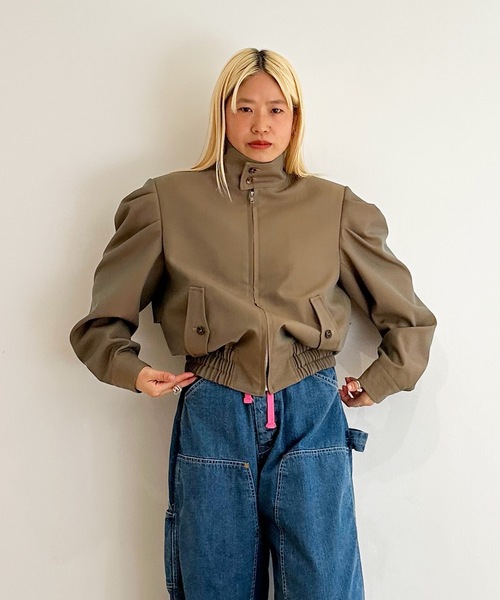 HOLIDAY(ホリデイ)の「WOOL TWILL PUFF BLOUSON ウールツイルパフブルゾン(ブルゾン・レディース・カーキ・ONE SIZE)」の6枚目の写真