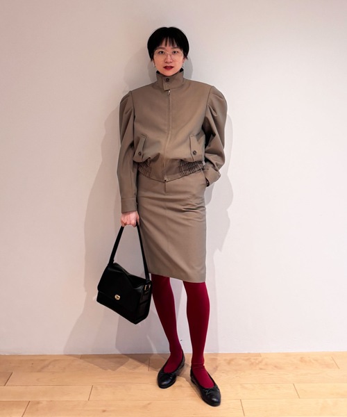 HOLIDAY(ホリデイ)の「WOOL TWILL PUFF BLOUSON ウールツイルパフブルゾン(ブルゾン・レディース・カーキ・ONE SIZE)」の9枚目の写真