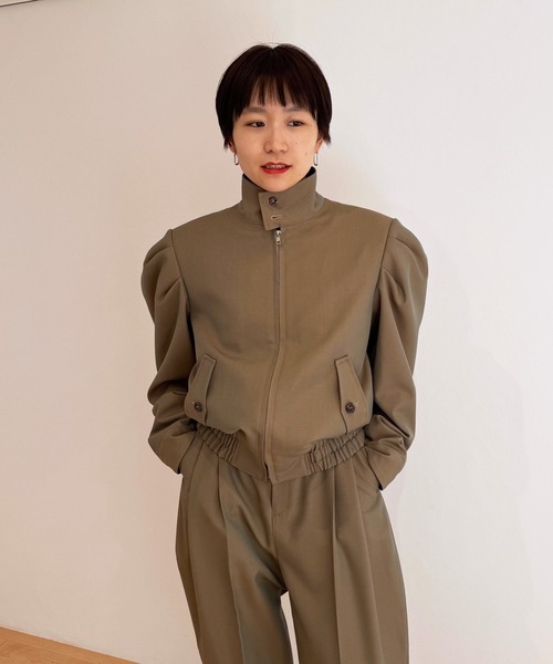 HOLIDAY(ホリデイ)の「WOOL TWILL PUFF BLOUSON ウールツイルパフブルゾン(ブルゾン・レディース・カーキ・ONE SIZE)」の11枚目の写真