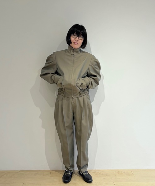 HOLIDAY(ホリデイ)の「WOOL TWILL PUFF BLOUSON ウールツイルパフブルゾン(ブルゾン・レディース・カーキ・ONE SIZE)」の2枚目の写真