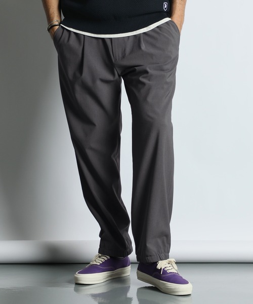 COOLMAX POLY TROPICAL CLOTH EASY PANTS：吸汗速乾 クールマックス