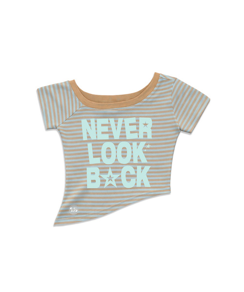 VENHIT（ベンヒット）の「NLB オフショルダー ストライプ 半袖Tシャツ（Tシャツ/カットソー・レディース・ブラック/ピンク/ミント・FREE）」の3枚目の写真