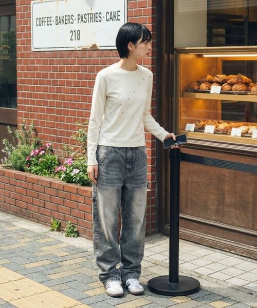 ANEWBROS（アニュブロス）の「レミカペンダー バルーンワイドウォッシングデニムパンツ 4カラー [ANBD_6023]（スウェットパンツ・レディース・ライトブルー/ブラック/ダークブルー/ブルー・X-SMALL/2XL/SMALL/MEDIUM/LARGE/X-LARGE）」の7枚目の写真
