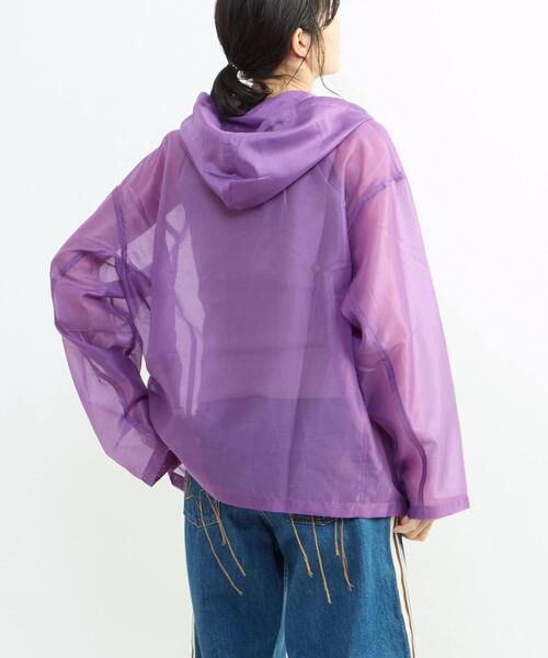 CONVERSE TOKYO（コンバーストウキョウ）の「SHEER MEXICAN HOODIE（シャツ/ブラウス・レディース・パープル/ネイビー/ホワイト・SMALL）」の5枚目の写真
