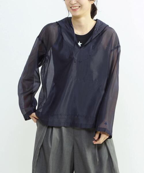 CONVERSE TOKYO（コンバーストウキョウ）の「SHEER MEXICAN HOODIE（シャツ/ブラウス・レディース・パープル/ネイビー/ホワイト・SMALL）」の9枚目の写真