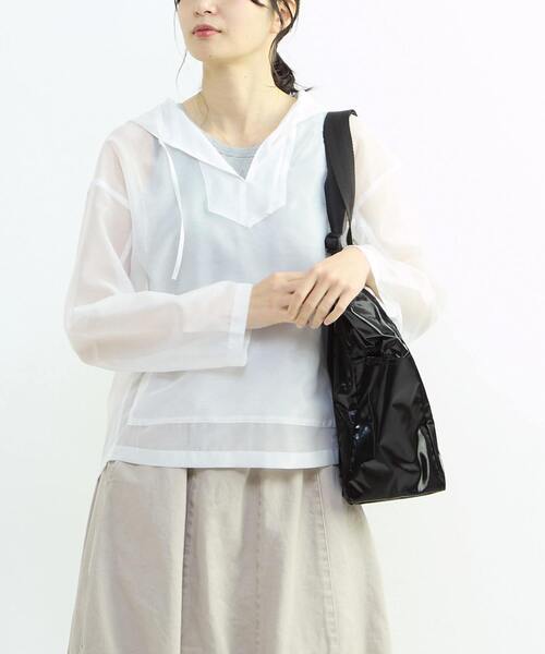 CONVERSE TOKYO（コンバーストウキョウ）の「SHEER MEXICAN HOODIE（シャツ/ブラウス・レディース・パープル/ネイビー/ホワイト・SMALL）」の14枚目の写真