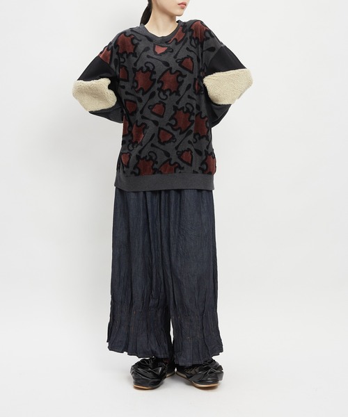 gomme(ゴム)の「アーム切替T(Tシャツ/カットソー・レディース・ブラック/チャコールグレー/ホワイト・MEDIUM)」の21枚目の写真